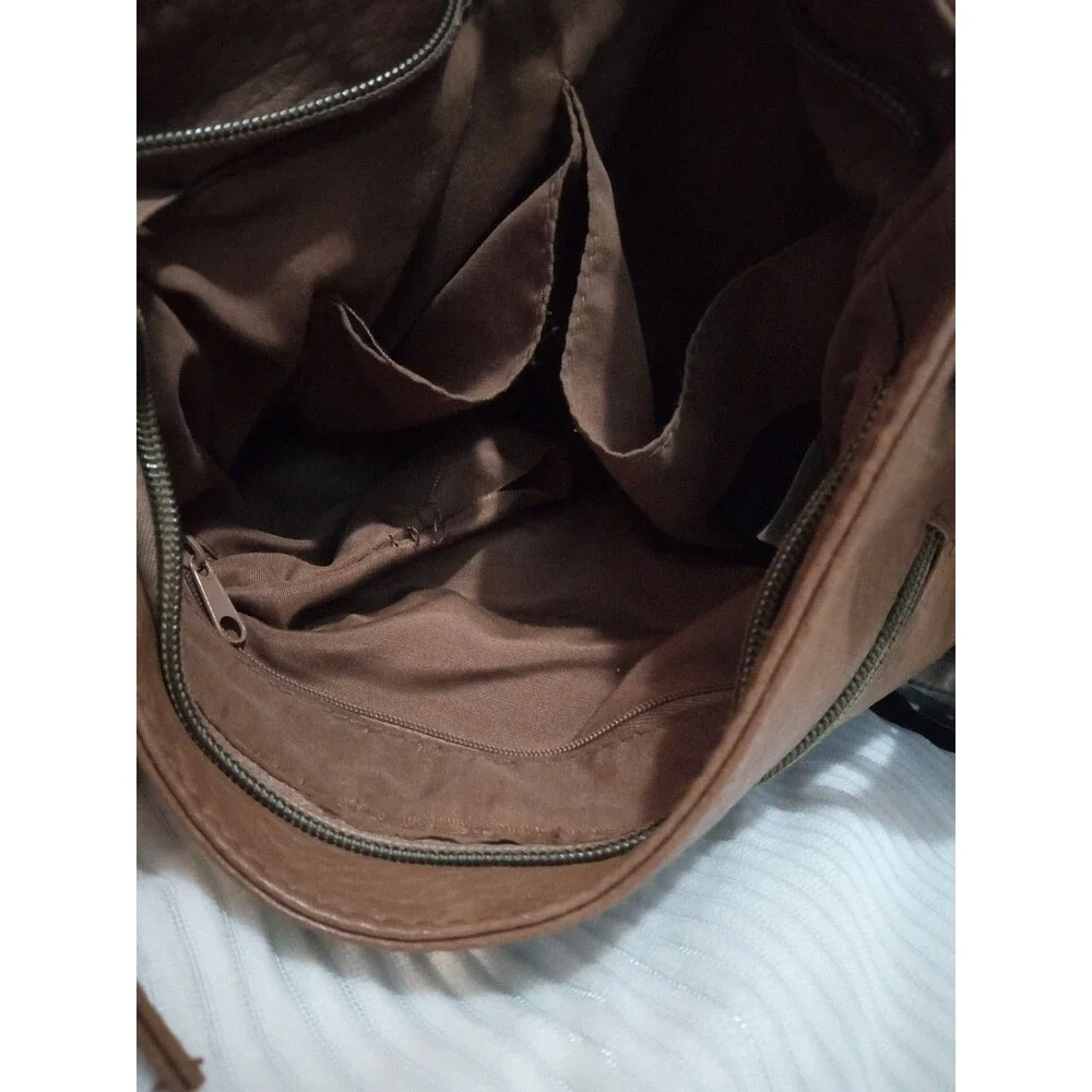 Stone Mountain Crossbody Purse Cognac – Zip Compartments...F-3